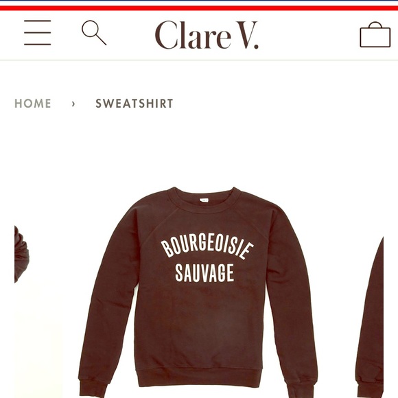 Clare V Tops - 🚨ISO CLARE V BOURGEOSIE SAUVAGE SWEATSHIRT SZ L